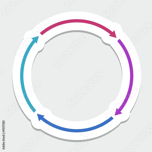 Color arrows in circle