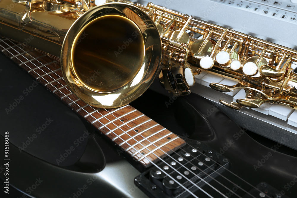 Obraz premium Musical instruments, closeup