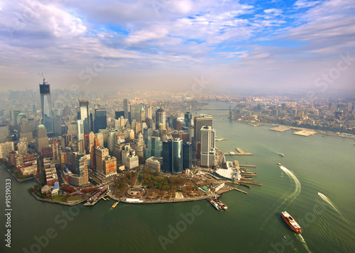 Aerial view of Lower Manhattan, New York