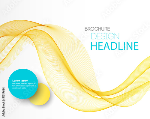 Abstract curved lines background. Template brochure design