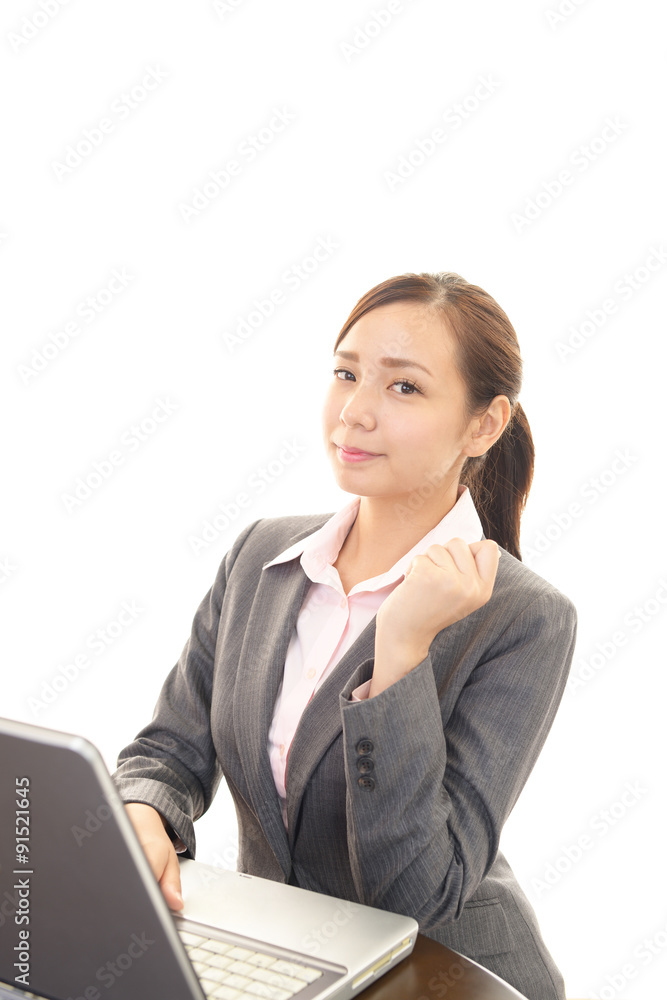 笑顔の女性 笑顔の女性