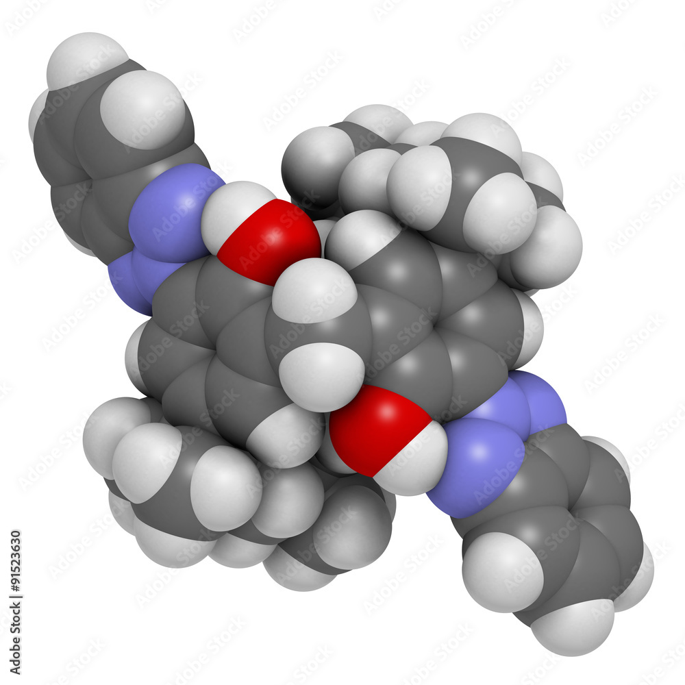 Bisoctrizole sunscreen molecule. Bisoctrizole sunscreen molecule.