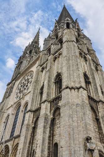 Monumentos históricos, catedral de Chartres, Francia