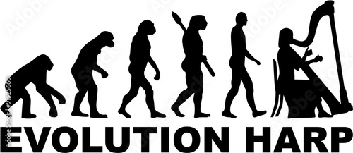 Evolution harp player