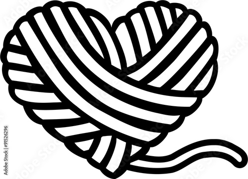 Wool ball heart
