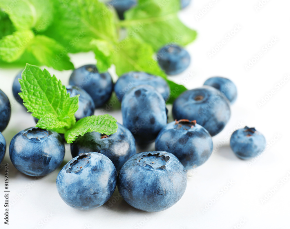 Fresh blueberries isolated on white Fresh blueberries isolated on white