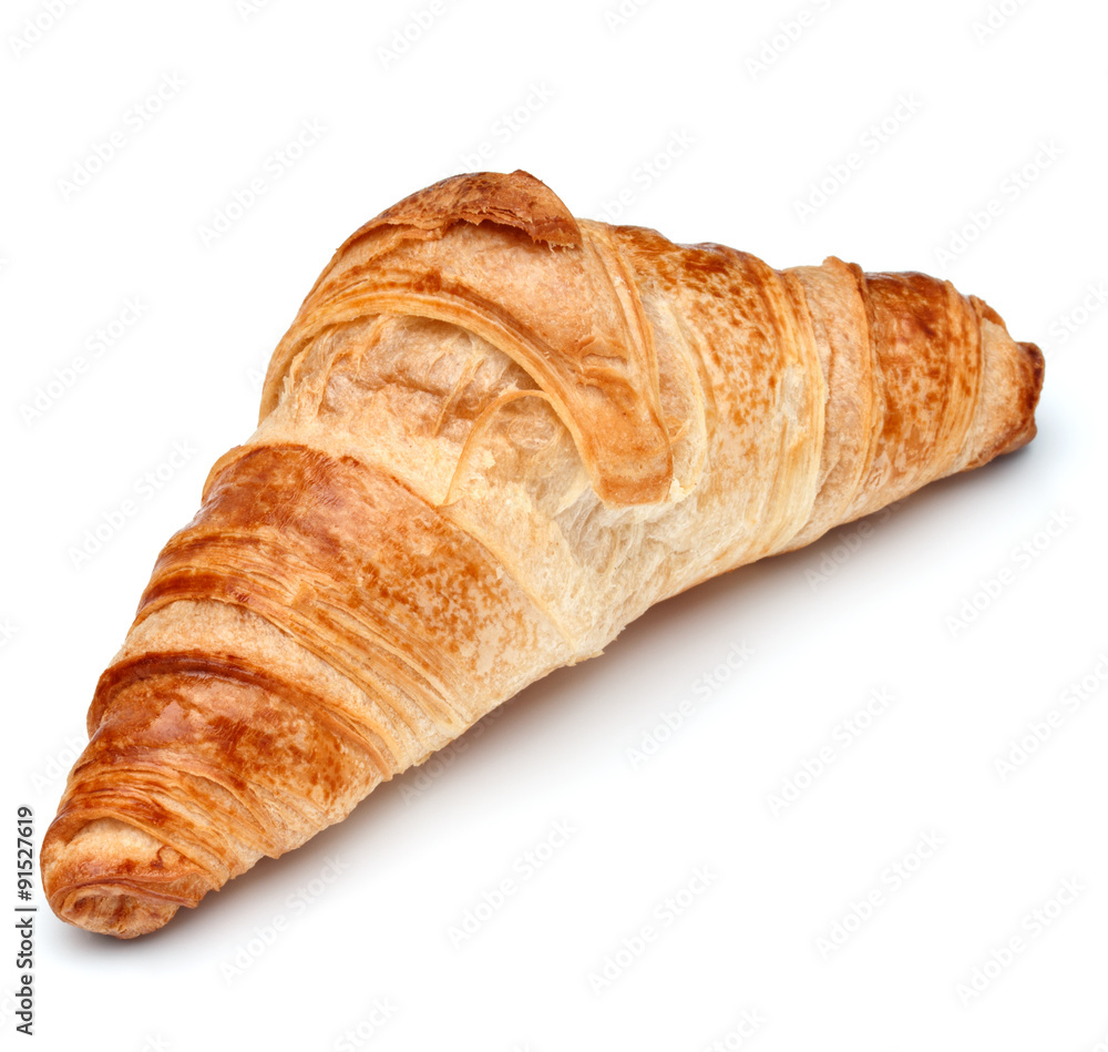 Croissant or crescent roll isolated on white background cutout Croissant or crescent roll isolated on white background cutout