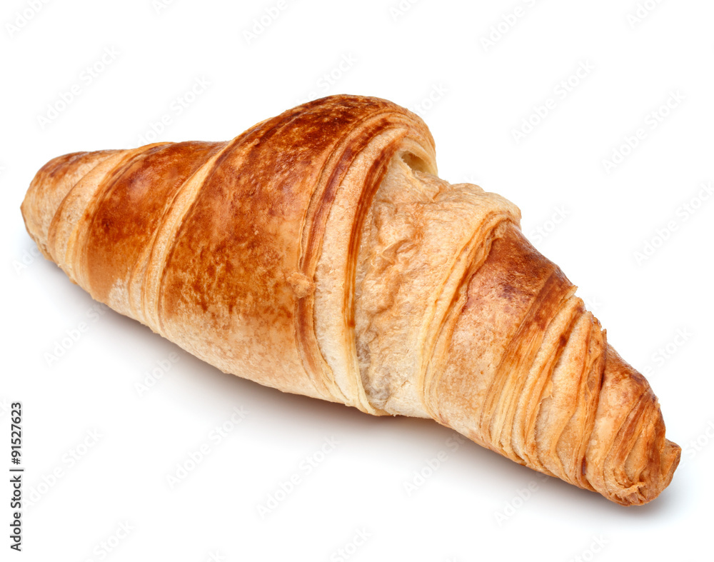Croissant or crescent roll isolated on white background cutout Croissant or crescent roll isolated on white background cutout
