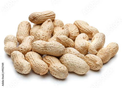 peanut pod or arachis isolated on white background cutout