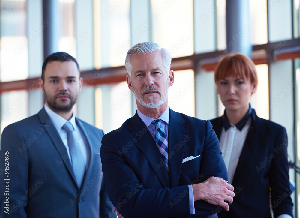 Fototapeta premium senior business man with his team at office