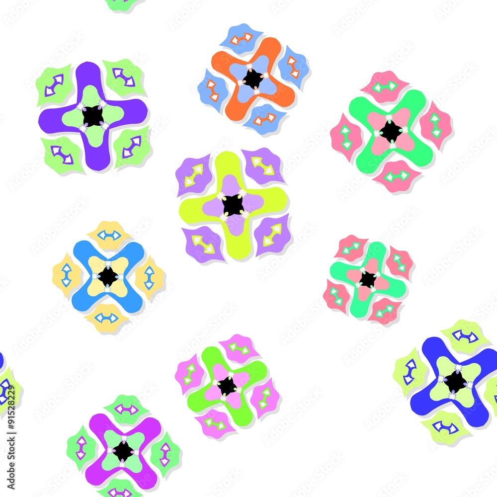 Obraz premium Seamless pattern with colorful ornaments