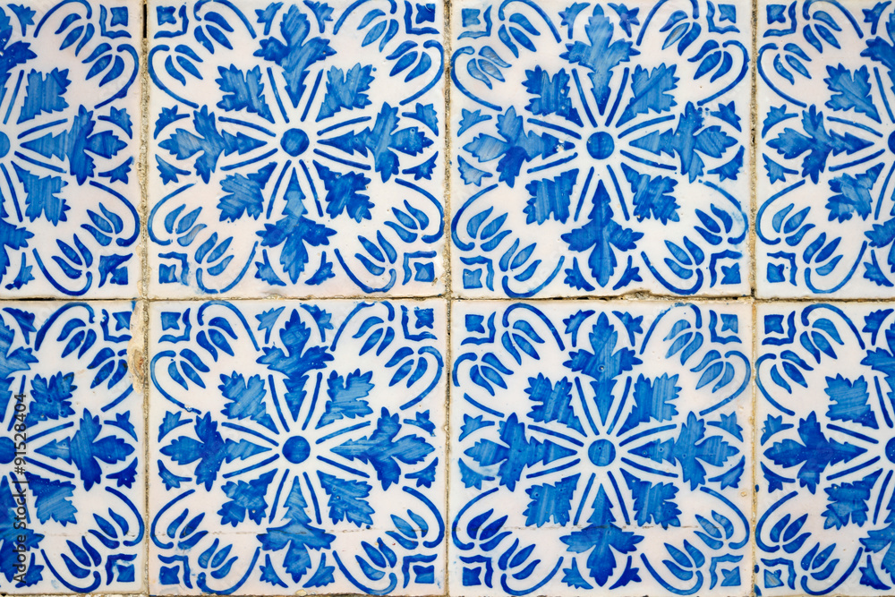 Traditional Portuguese glazed tiles Traditional Portuguese glazed tiles
