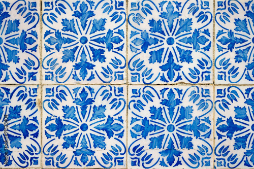 Traditional Portuguese glazed tiles