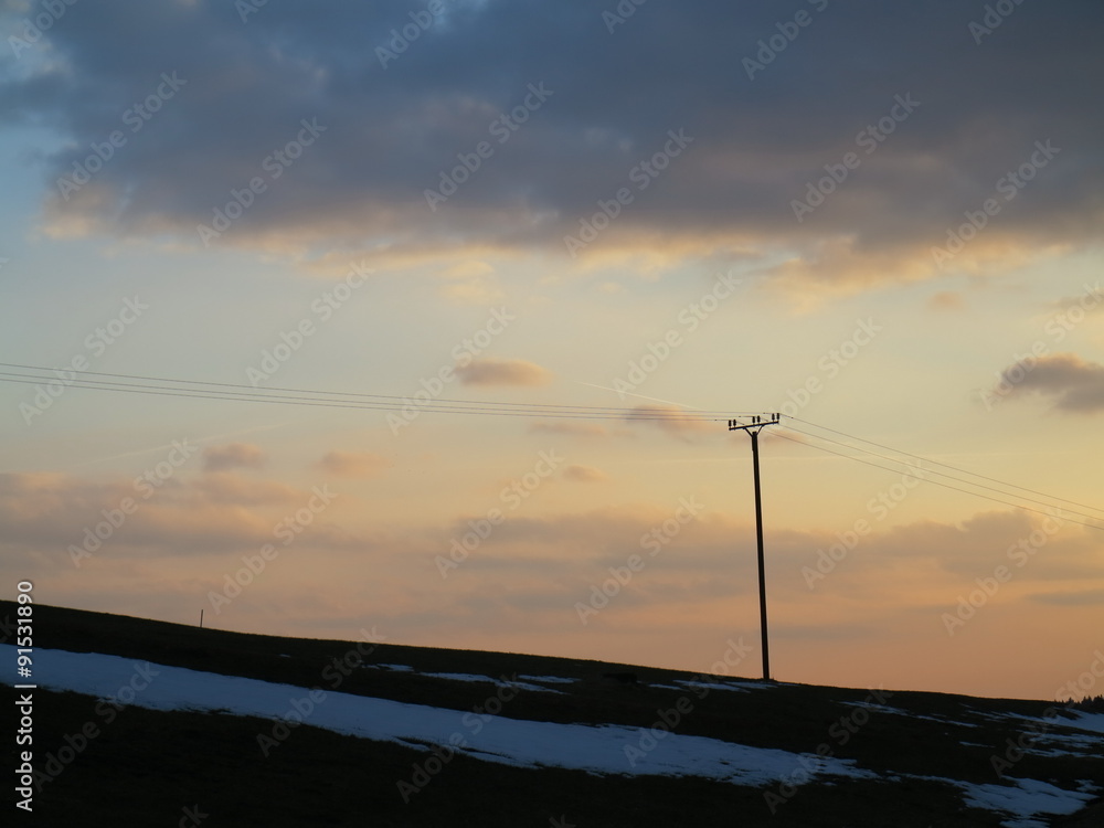 Obraz premium electric power pole