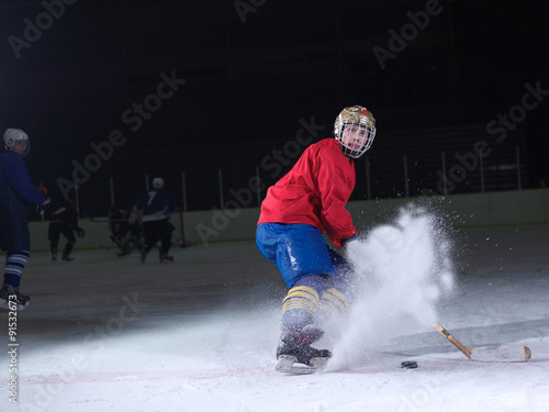 Canvas Print ice hockey player in action