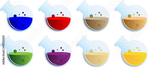 Potion bottle vector set