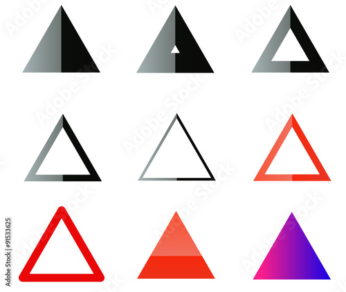 Triangle shapes illustration