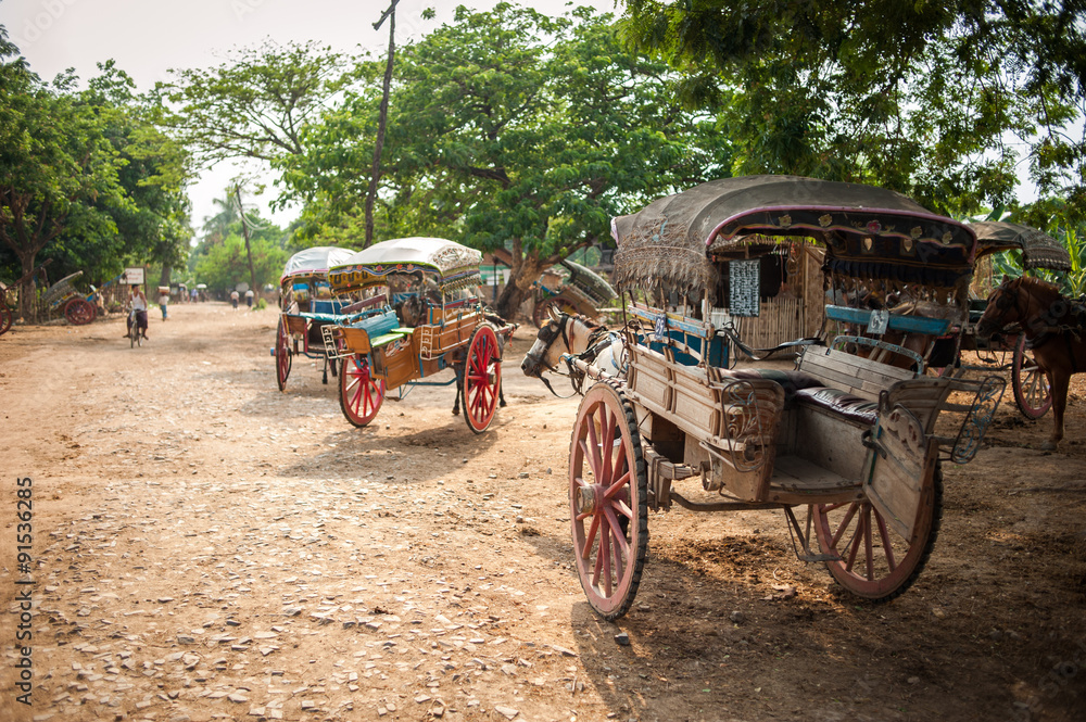 INWA,MYANMAR-MAY 2,2013 : Unidentified carriage of passengers an