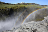 Rainbow at Dettifoss Waterfall. Iceland