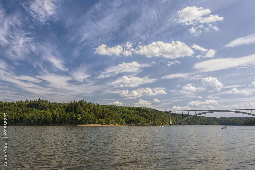 Bridge and lake Bridge and lake