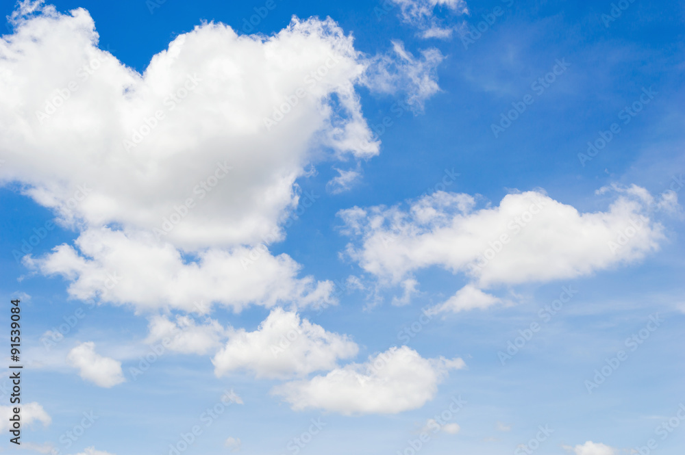 Blue sky with cloud closeup Blue sky with cloud closeup
