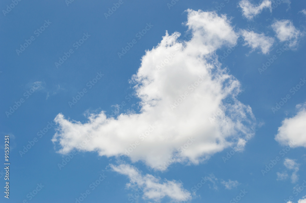Cloud with blue sky background texture