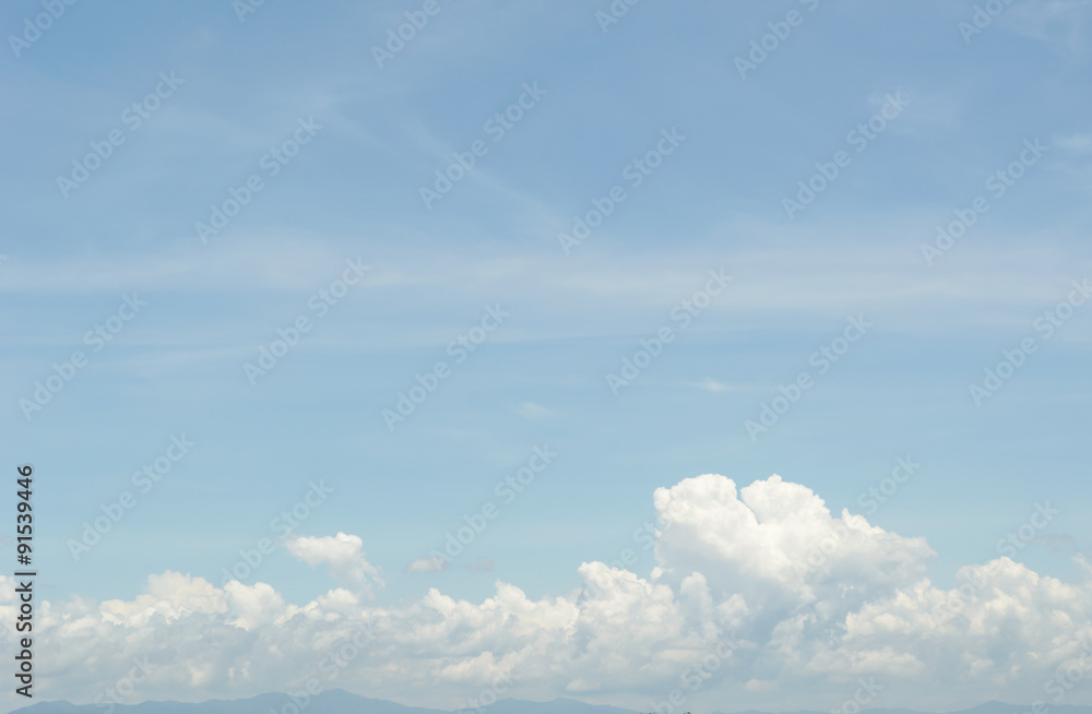 Fototapeta premium Sky with clouds and mountain