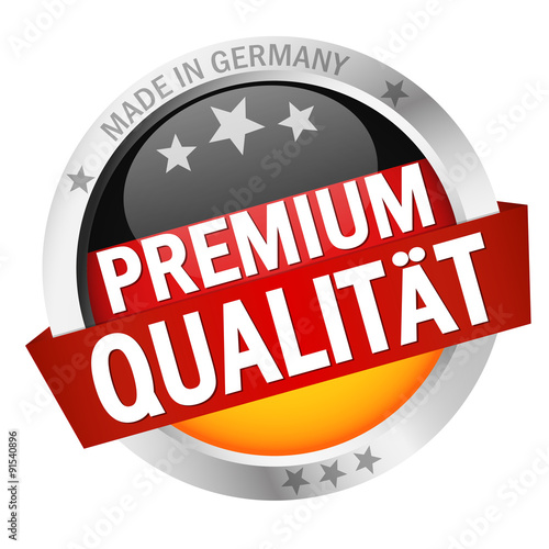 Button with Banner PREMIUM QUALITÄT