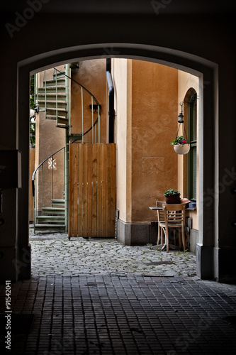 Behind the Gate, Gamla Stan (Old town), Stockholm, Sweden