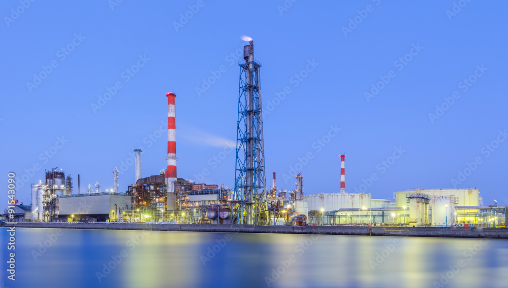 Industrial panorama view at oil refinery plant form industry zone.. Industrial panorama view at oil refinery plant form industry zone..