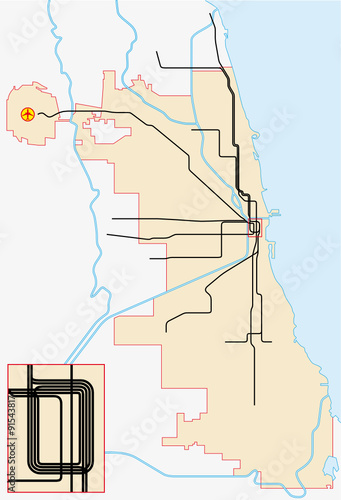 chicago subway map
