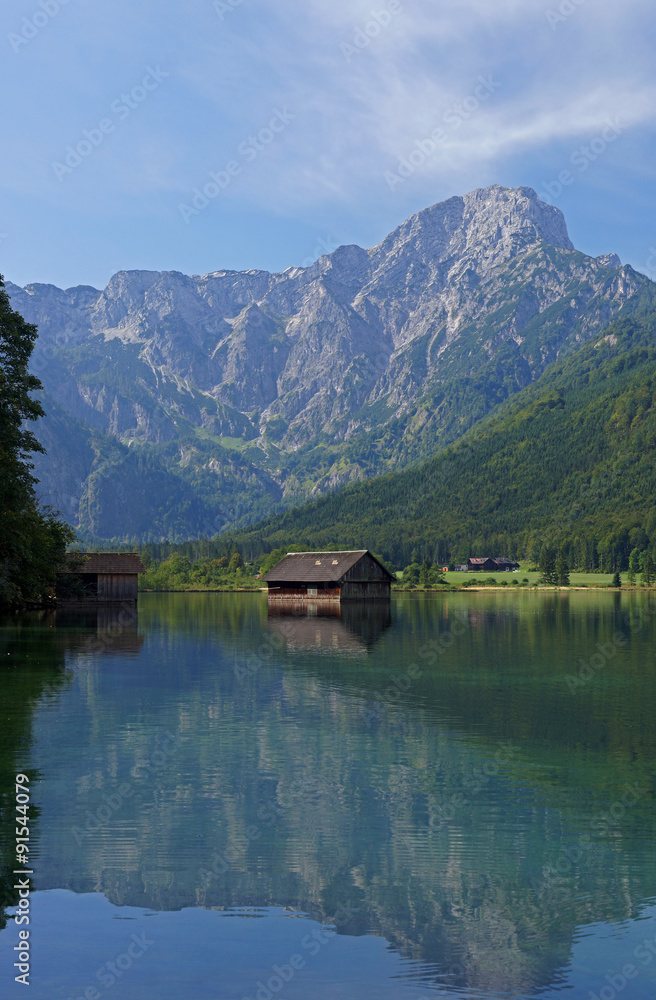 Fototapeta premium Almsee bei Grünau im Almtal - Salzkammergut