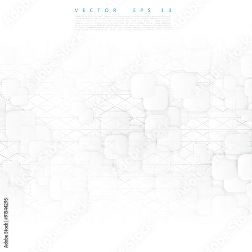 Vector white squares. Abstract background