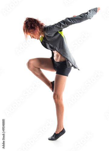 Woman dancing street dance