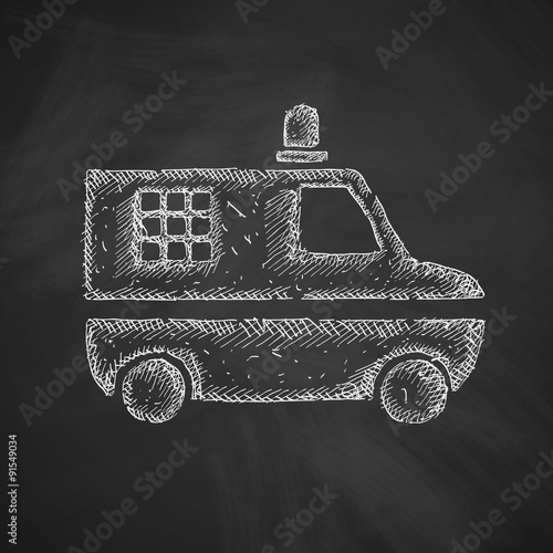 police car icon photo