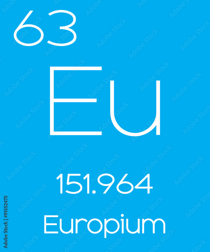 Informative Illustration of the Periodic Element - Europium Informative Illustration of the Periodic Element - Europium