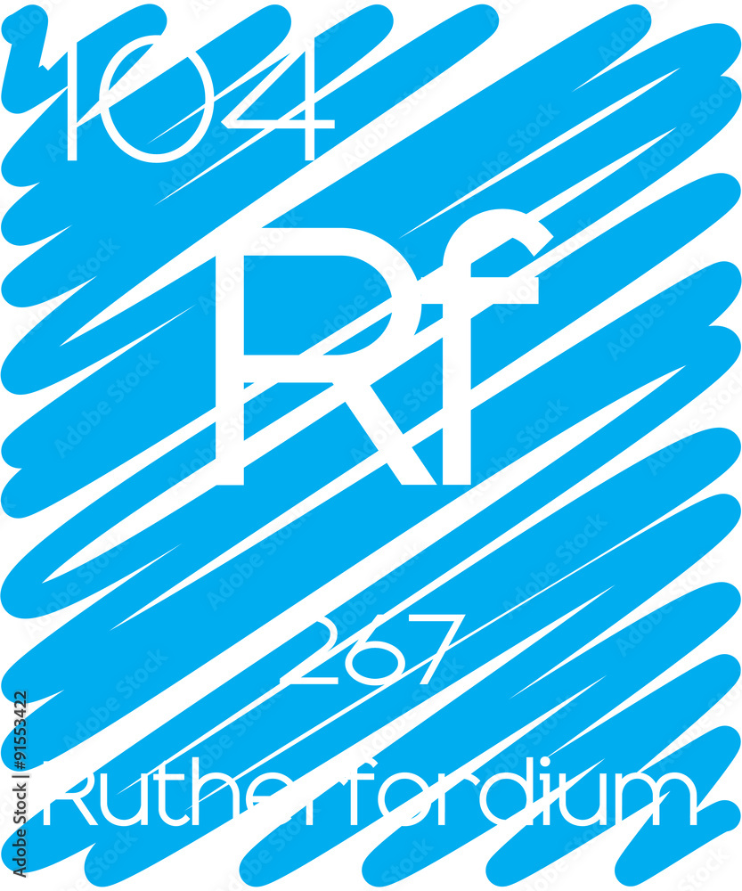 Informative Illustration of the Periodic Element - Rutherfordium Informative Illustration of the Periodic Element - Rutherfordium