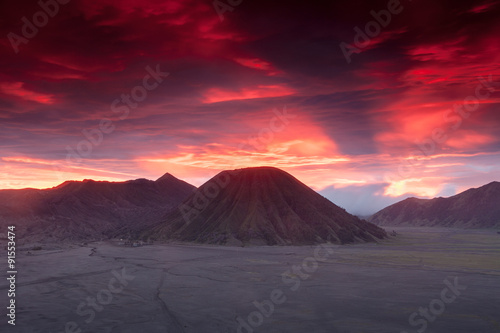 Sunset at Volcanoes of Bromo