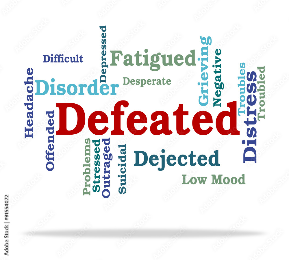 Defeated Word Indicates Overpower Wordcloud And Conquer Defeated Word Indicates Overpower Wordcloud And Conquer