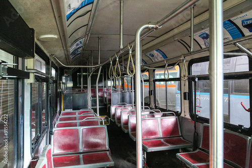 Red Seats in Old Bus