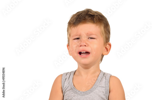 Portrait of crying little boy