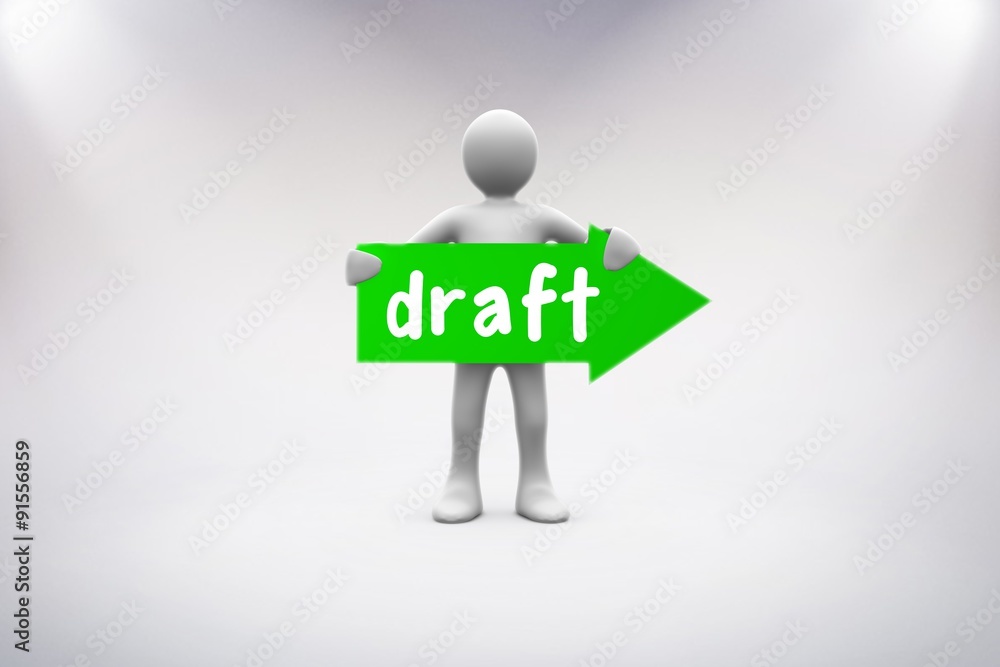 Draft against grey background