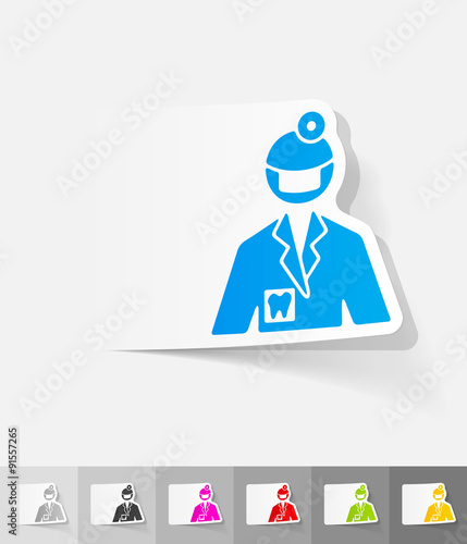 realistic design element. stomatologist