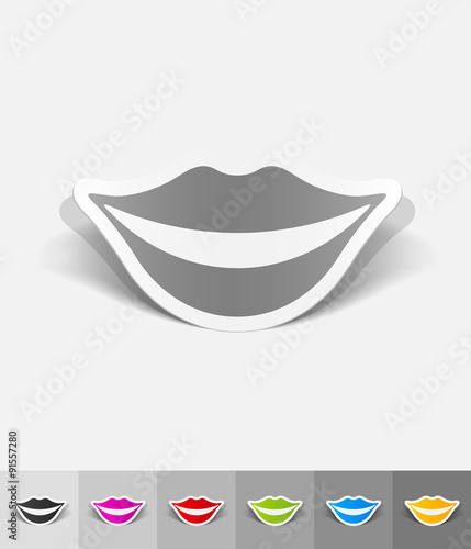 realistic design element. smile