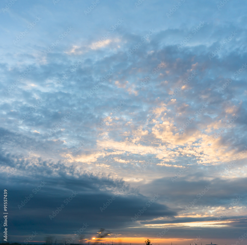 blue sky clouds sunset blue sky clouds sunset