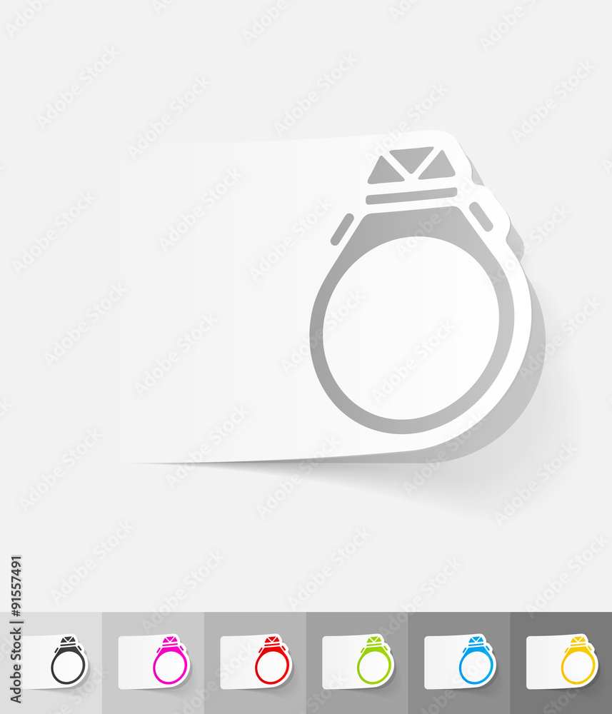 realistic design element. ring realistic design element. ring