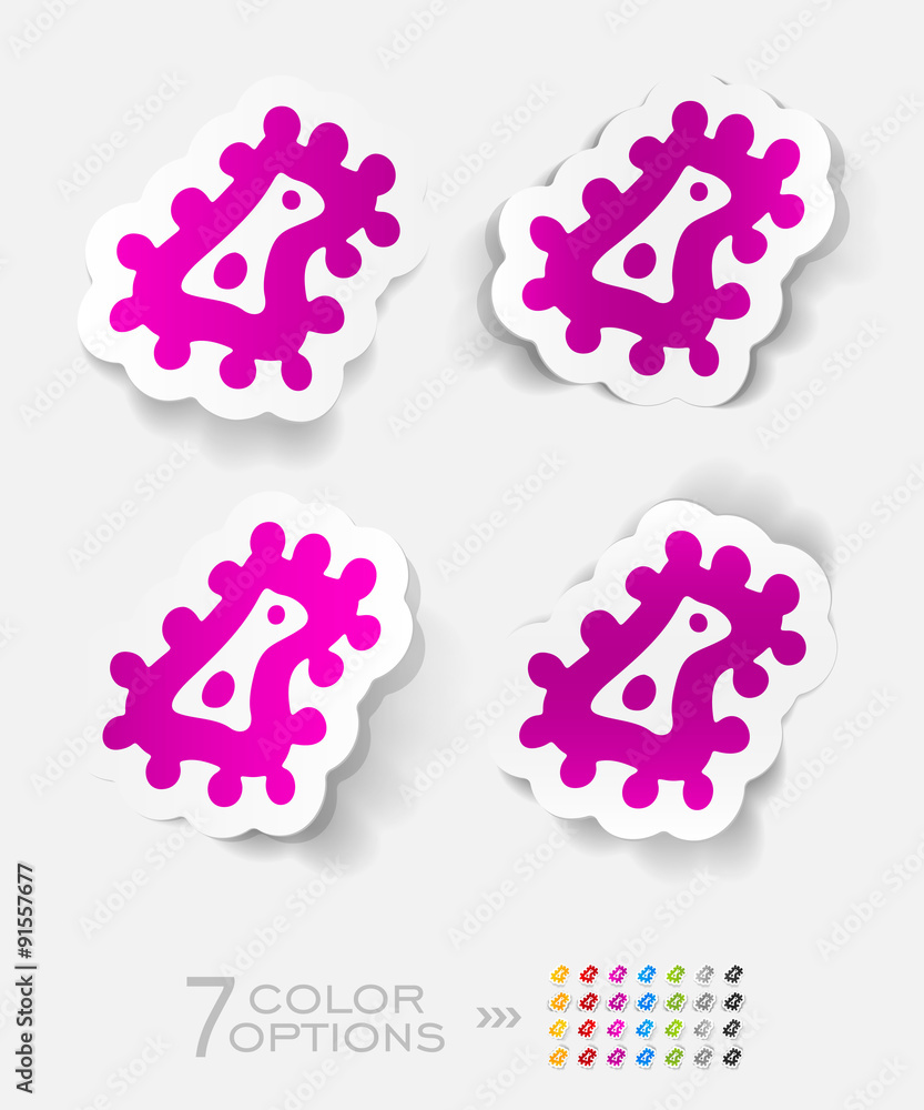 realistic design element. microbe