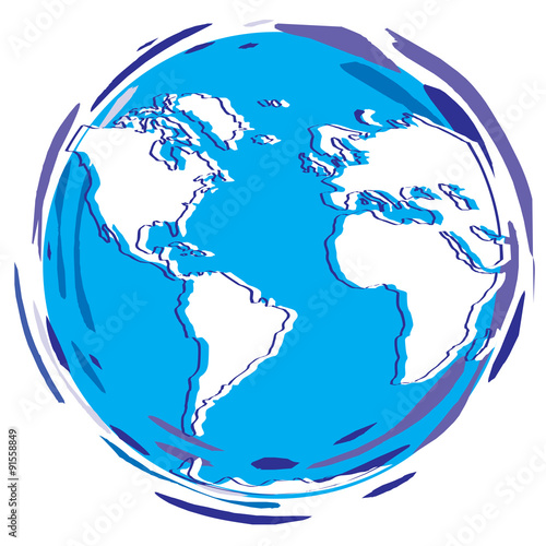 Stylized Earth Planet - Globe