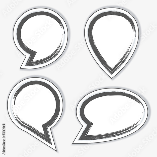 Sprechblasen Brush black white