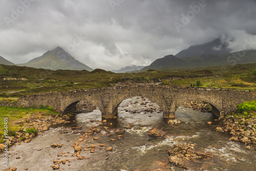 Wallpaper Mural River and bridge in the fields, Skye island, Scotland Torontodigital.ca